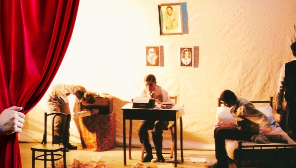 Memórias de um Poeta Vivo. Marly Correia, Silvanise Ponciano, Manuel Lima e Aureliano Silva. Dir. Marciano Ponciano. Grupo Lua Cheia de Teatro. Foto: Marciano Ponciano
